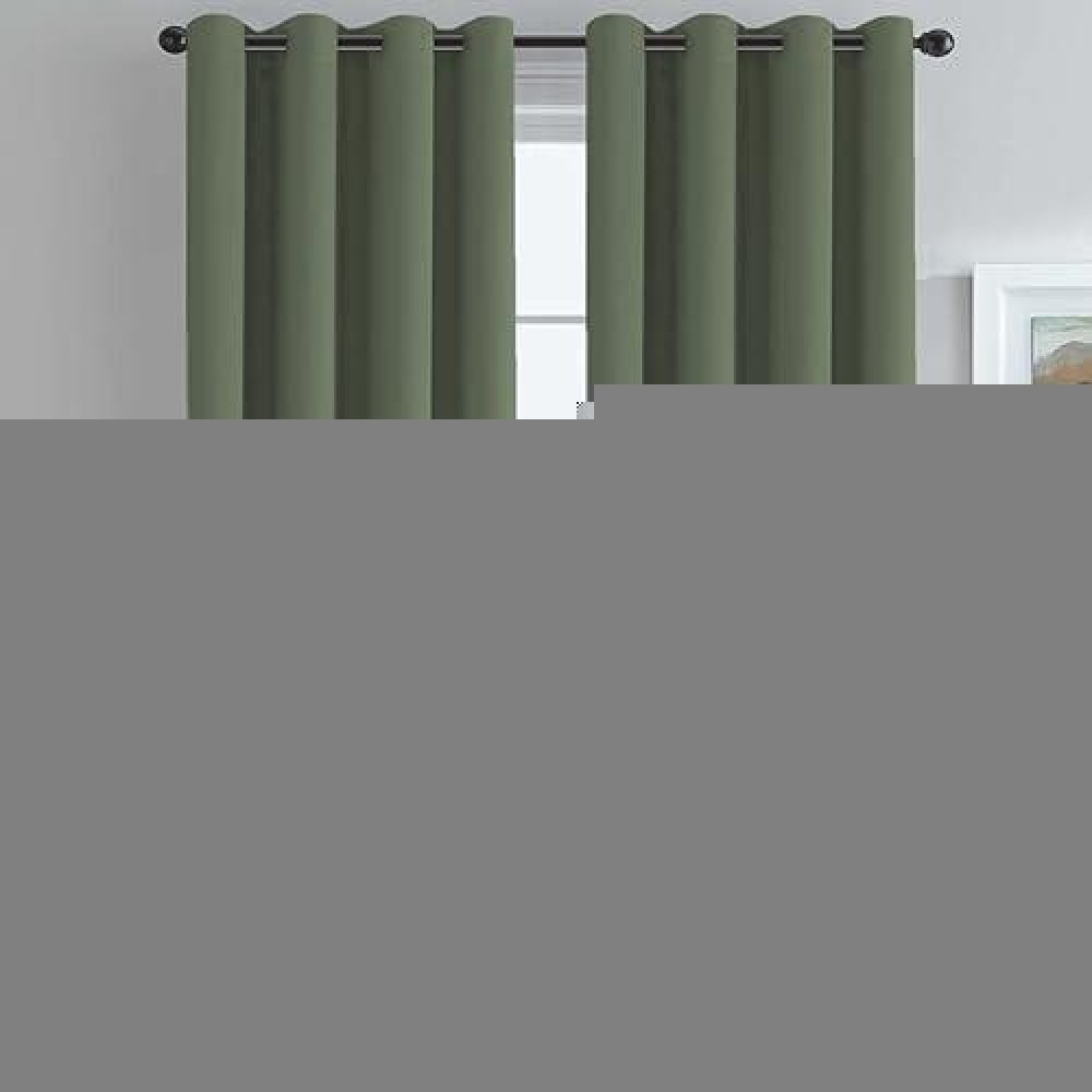 Hversailtex Blackout Window Treatment Curtainspanels Thermal Insulated Room Darkening Solid Grommet Drapes For Bedroomliving