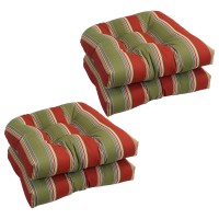 Blazing Needles Outdoor Rounded Back Chair Cushion, 19