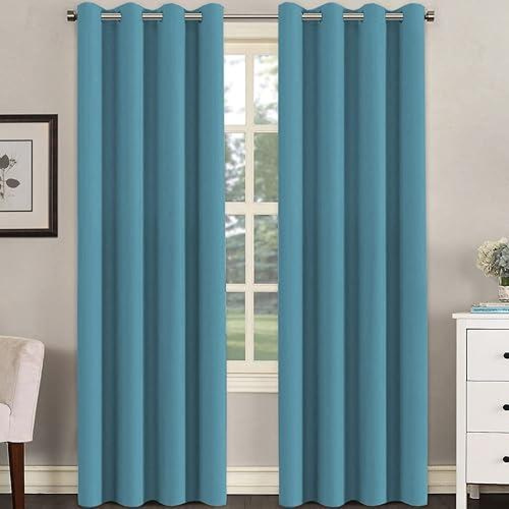 Hversailtex Premium Blackout Thermal Insulated Room Darkening Curtains For Bedroomliving Room Classic Grommet Top 2 Panels