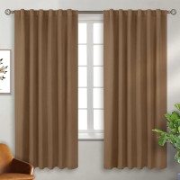 Bgment Rod Pocket And Back Tab Blackout Curtains For Bedroom Thermal Insulated Room Darkening Curtains For Living Room 2 Wind