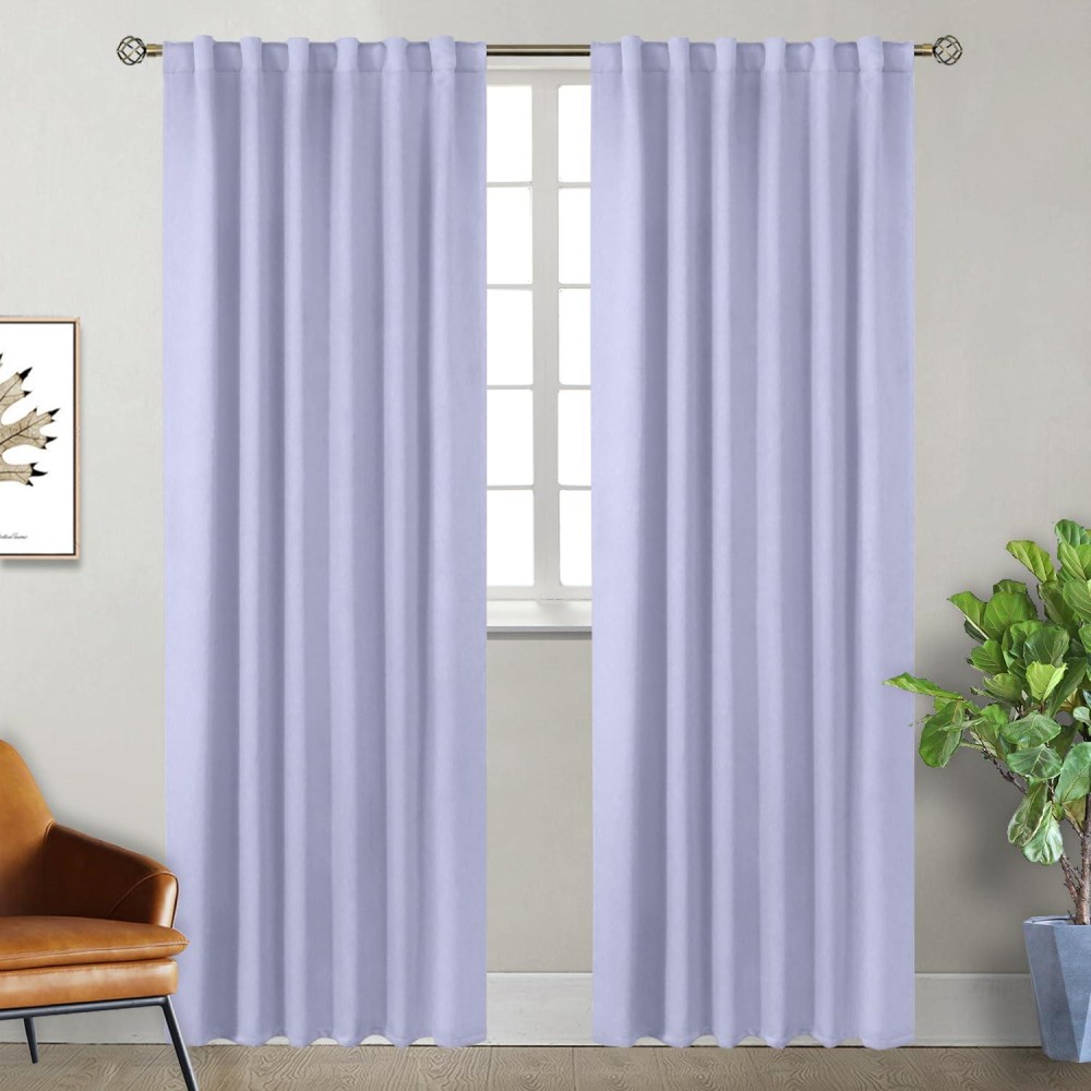 Bgment Rod Pocket And Back Tab Blackout Curtains For Bedroom Thermal Insulated Room Darkening Curtains For Living Room 2 Wind