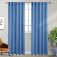 Bgment Rod Pocket And Back Tab Blackout Curtains For Bedroom Thermal Insulated Room Darkening Curtains For Living Room 2 Wind