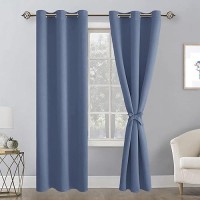 Hiasan Blackout Curtains For Bedroom 42 X 72 Inches Long Thermal Insulated Light Blocking Window Curtains For Living Room