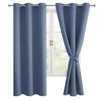 Hiasan Blackout Curtains For Bedroom 38 X 63 Inches Length Thermal Insulated Light Blocking Window Curtains For Living Room