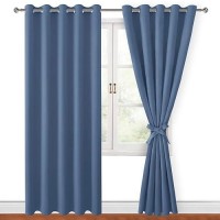 Hiasan Grommet Blackout Curtains For Bedroom 60 X 72 Inches Thermal Insulated Light Blocking Window Drapes For Living Room