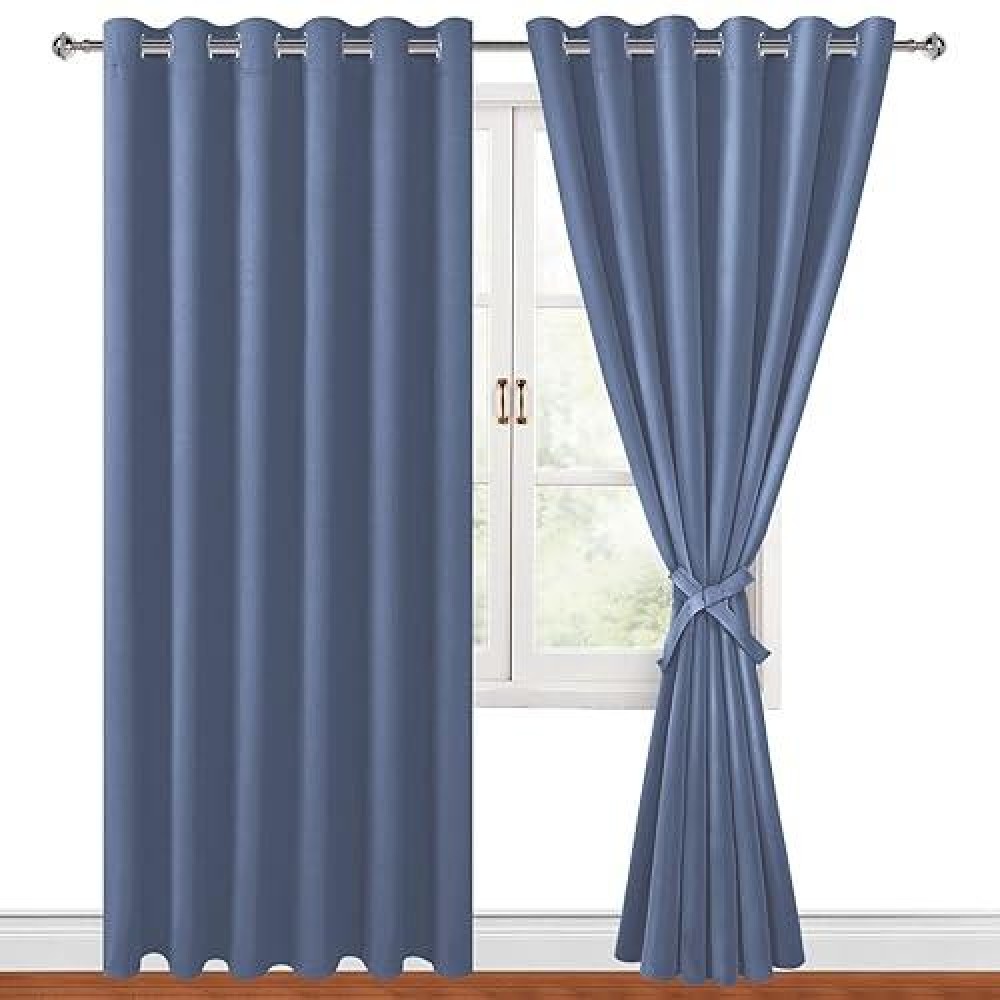 Hiasan Grommet Blackout Curtains For Bedroom 70 X 84 Inches Thermal Insulated Light Blocking Window Drapes For Living Room