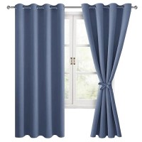 Hiasan Blackout Curtains For Bedroom 52 X 63 Inches Length Thermal Insulated Light Blocking Window Curtains For Living Room