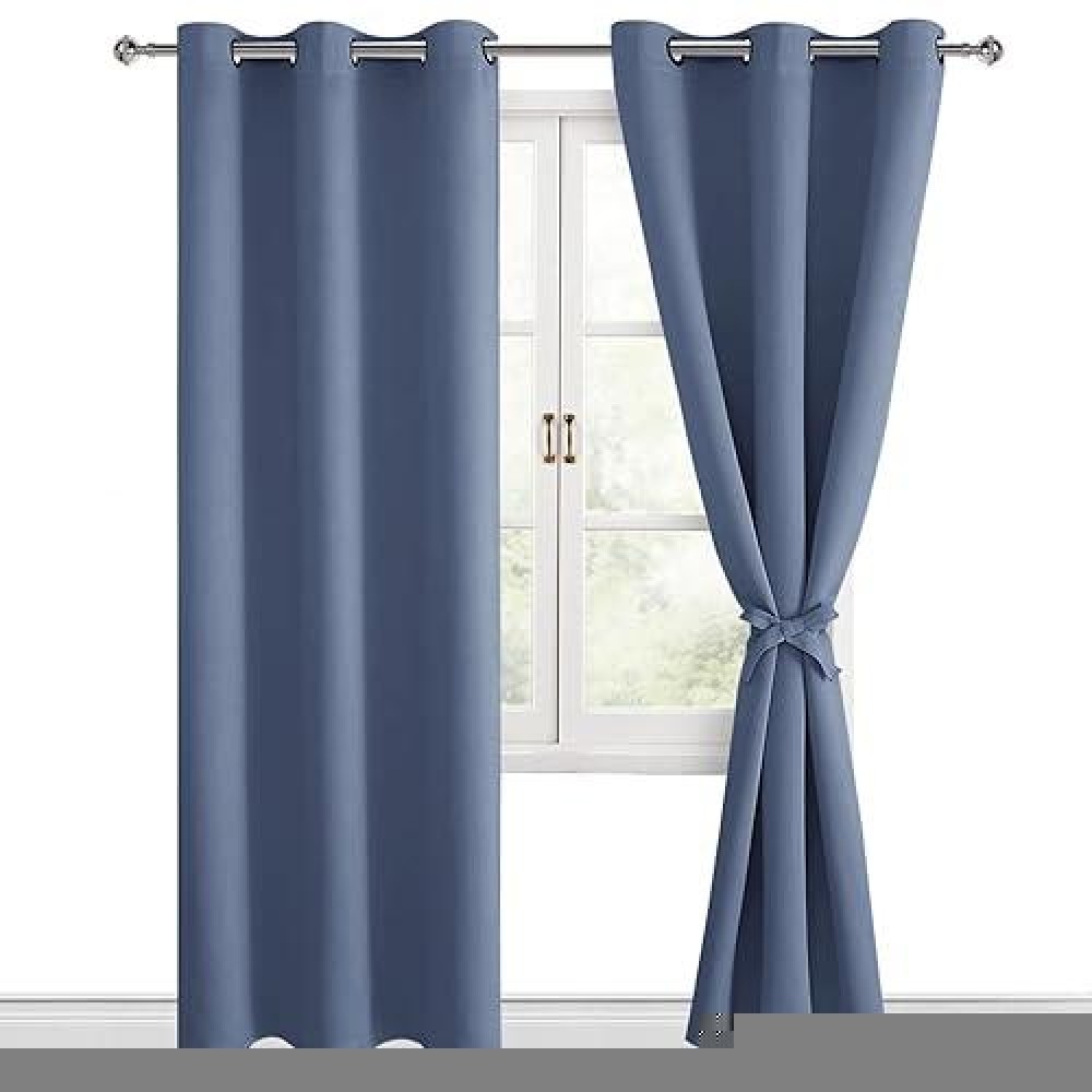 Hiasan Blackout Curtains For Bedroom 38 X 84 Inches Long Thermal Insulated Energy Saving Window Curtains For Living Room 2