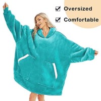 Kipswiza Wearable Blanket Hoodie Oversized Sweatshirt Blankets For Women Men Cozy Warm Hooded Blanket For Adult Teen One Siz