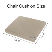 Gueglsa Indoor Outdoor Bar Stool Cushions 12X12 Inch Non Slip Square Seat Pad With Straps Waterproof Fade Resistant Small Metal Chair Cushion Set Of 2 Cushion Only  (Khaki)