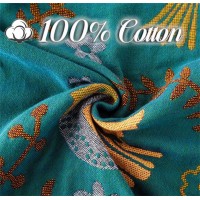 Msgkv Boho Throw Blanket 100 Cotton Blankets For Bed Couch 60X80 Soft Fall Mexican Blanket Travel Boho Quilt Muslin Blanket