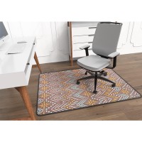 Vintage Office Chair Mat For Carpet And Hardwood Floor Bohemian Desk Chair Mat 36'' X 48'' Jacquard Woven Surface Heavy Duty Floor Mats For Office Home And Gaming Floors Chief