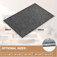 100Pointone Durable Front Door Mat Heavy Duty Indoor Outdoor Doormat 60 X 36 Low Profile Outdoor Mats For Home Entrance