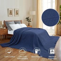 Phf 100 Cotton Waffle Weave Blanket Oversized King Size 120X 120 Washed Soft Lightweight Breathable Oversize Huge Perfect