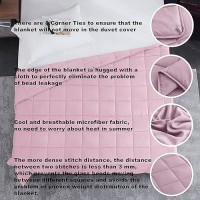 Lagraty Weighted Blanket 40X60 7Lbs Cooling Breathable Heavy Blanket Microfiber Material With Glass Beads Small Blanket F