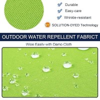 Nettypro Outdoor Cushion Covers Replacement Set 4 Water Repellent Uv Resistant Patio Chair Seat Cushion Slipcover With Zipper And Tie  24 X 22 X 4 Inch  Green