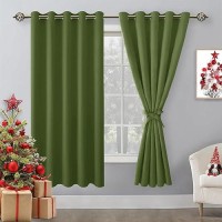 Hiasan Christmas Blackout Curtains For Bedroom 60 X 63 Inches Length Thermal Insulated Energy Saving Window Curtains For Li