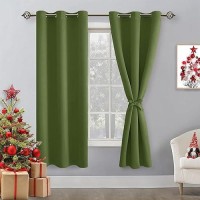 Hiasan Christmas Room Darkening Curtains For Bedroom Noise Reducing Blackout Window Curtain Panels Sewn With Tiebacks Set Of