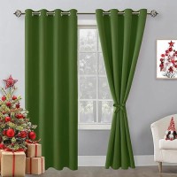 Hiasan Christmas Blackout Curtains For Bedroom 52 X 96 Inches Long Thermal Insulated Energy Saving Window Curtains For Livi