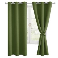 Hiasan Room Darkening Curtains For Bedroom Noise Reducing Energy Saving Blackout Window Curtain Panels Sewn With Tiebacks Se