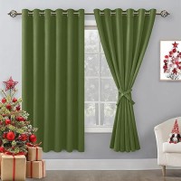 Hiasan Christmas Room Darkening Curtains For Bedroom 70 X 63 Inches Thermal Insulated Energy Saving Window Drapes For Livin