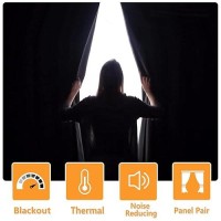 Hiasan Christmas Rv Blackout Curtains For Bedroom 52 X 36 Inches Long Thermal Insulated Energy Saving Window Curtains For L