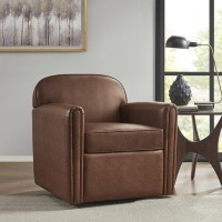 Archer Faux Leather 360 Degree Swivel Arm chair(D0102H5SFQ8)