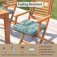 Magpie Fabrics Patio Square Chair Cushions 18X18X25 With Ties 2 Pack Waterproof Weather Resistant Indooroutdoor Univer