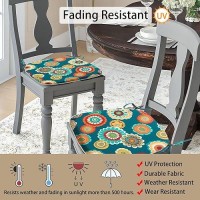 Magpie Fabrics Outdoorindoor 17X16X2 Chair Cushions With Ties Set Of 2 Waterproof All Weather Ushape Seat Pads Decorati