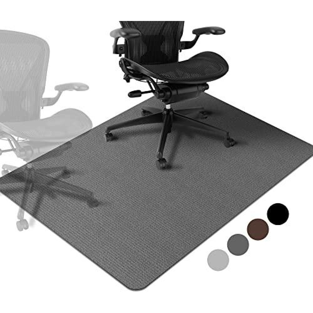 Office Hardwood Floor Chair Mat - Computer Chair Mat For Hardwood Floors, Pad For Hardwood And Tile Floors, Large Anti-Slip Home Desk Chair Mat, Easy Clean, Not For Carpets, 36