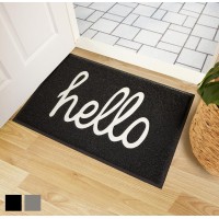 Gorilla Grip 100 Water Resistant All Weather Hello Door Mat Dirt Grabber Mesh Welcome Doormat Stain And Fade Resistant Low P