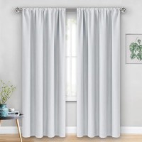 Jiuzhen Room Darkening Curtains Thermal Insulated Window Curtains Rod Pocket Curtains For Bedroom Living Room Office Blackou