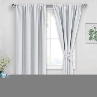 Jiuzhen Room Darkening Curtains Thermal Insulated Window Curtains Rod Pocket Curtains For Bedroom Living Room Office Blackou