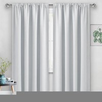 Jiuzhen Room Darkening Curtains Thermal Insulated Window Curtains Rod Pocket Curtains For Bedroom Living Room Office Blackou