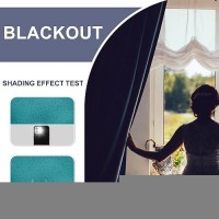 Jiuzhen Blackout Curtains For Bedroom Thermal Insulated Room Darkening Rod Pocket Curtains For Living Room Set Of 2 Panels Wi