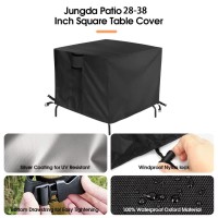 Jungda Outdoor Table Cover,28 Inch Square Patio Table Cover,Waterproof Outside Small Table Cover Furniture Cover - 28 X 28 X 28 Inch