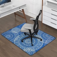 Heavy Duty Office Chair Mat For Carpet And Hardwood Floor Bohemian Desk Chair Mat Rug 36'' X 48'' Jacquard Woven Surface Floor Mats For Office Home