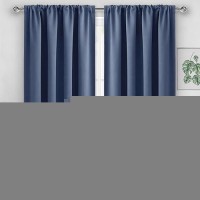 Jiuzhen Dusty Blue Blackout Curtains For Bedroom Thermal Insulated Room Darkening Noise Reducing 70 X 63 Inch Length Curtains