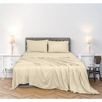 Royale Linens 300 Thread Count 100 Long Staple Combed Cotton Sheet Set 4 Piece Full Bed Sheet 1 Fitted Sheet 1 Flat Sheet 2