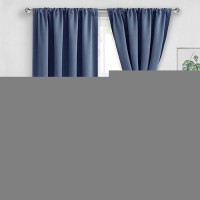 Jiuzhen Dusty Blue Blackout Curtains For Bedroom Thermal Insulated Room Darkening Noise Reducing 52 X 63 Inch Length Curtains