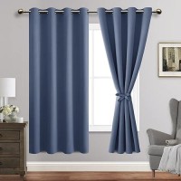 Jiuzhen Blackout Curtains With Tiebacks Thermal Insulated Light Blocking And Noise Reducing Grommet Curtain Drapes For Bedroo