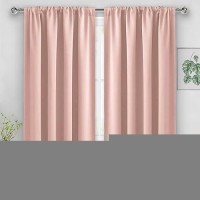 Jiuzhen Blush Pink Blackout Curtains For Bedroom Thermal Insulated Room Darkening Noise Reducing 70 X 84 Inch Length Curtains