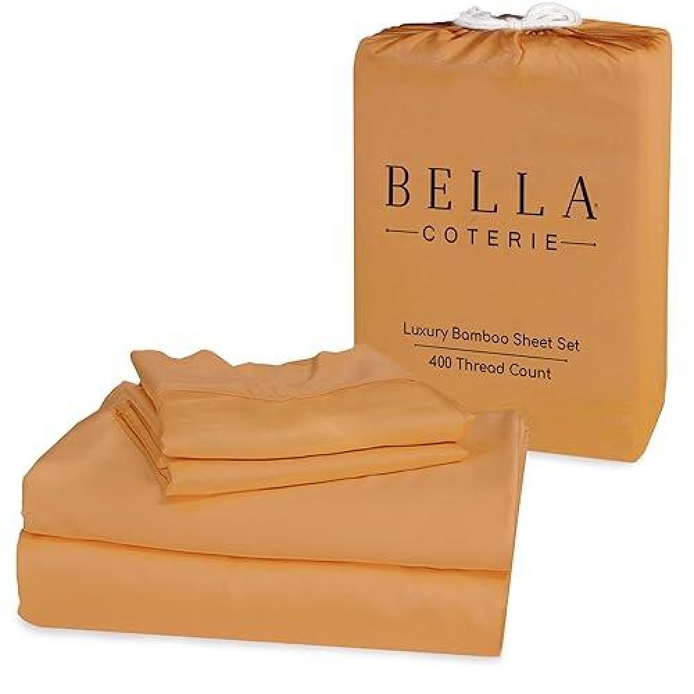 Bella Coterie Luxury Queen Sheet Set Organically Grown Ultra Soft Cooling For Hot Sleepers 18 Deep Pocket Viscose Ma