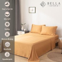 Bella Coterie Luxury Queen Sheet Set Organically Grown Ultra Soft Cooling For Hot Sleepers 18 Deep Pocket Viscose Ma