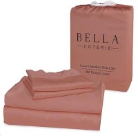 Bella Coterie Luxury Split King Bamboo Sheet Set Organically Grown Ultra Soft Cooling For Hot Sleepers 18 Deep Pocket