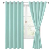 Hiasan Blackout Curtains For Bedroom 60 X 63 Inches Length Thermal Insulated Energy Saving Window Curtains For Living Room