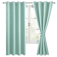 Hiasan Blackout Curtains For Bedroom 52 X 63 Inches Length Thermal Insulated Energy Saving Window Curtains For Living Room