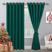 Hiasan Christmas Room Darkening Curtains For Bedroom 70 X 84 Inches Thermal Insulated Energy Saving Window Drapes For Livin