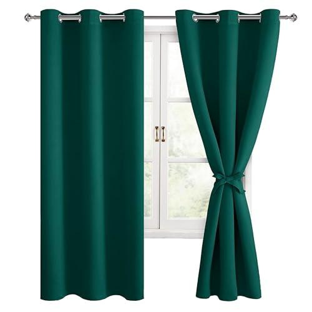 Hiasan Room Darkening Window Curtains For Bedroom Thermal Insulated Energy Saving Blackout Curtains Set Of 2 Panels Sewn Wit