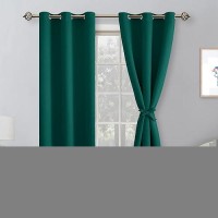 Hiasan Room Darkening Curtains For Bedroom Noise Reducing Energy Saving Blackout Window Curtain Panels Sewn With Tiebacks Se